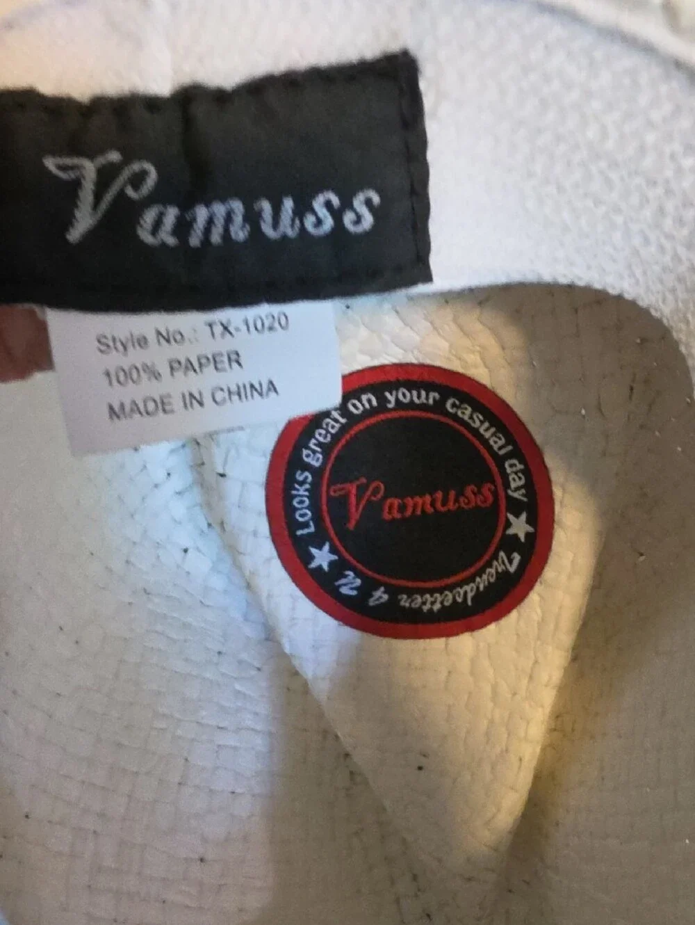 Western Straw Cowboy Hat in White with Black Trim